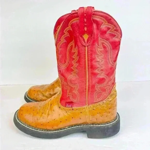 Justin Gypsy Boots L9911 Ladies Casual Boot Size 6.5B Leather - Picture 9 of 10